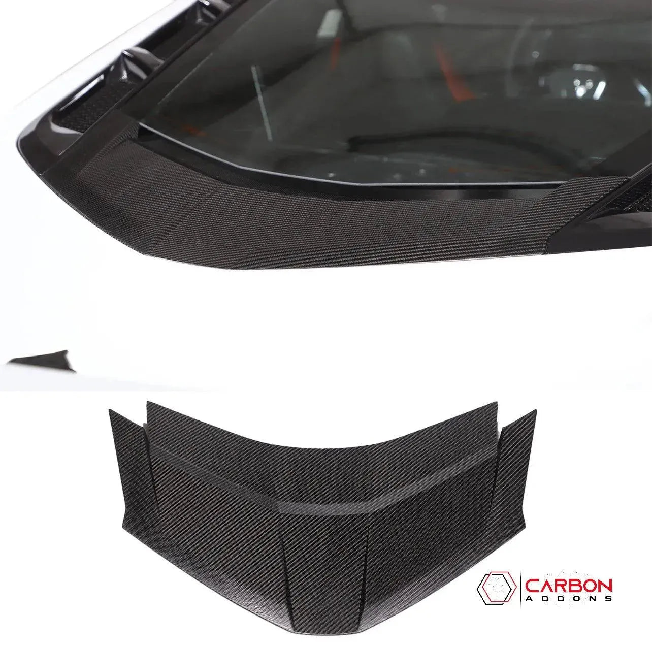 C8 Corvette Carbon Fiber Rear Lower Window Trim | Direct Replacement (2020–2026 Coupe)