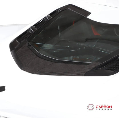 C8 Corvette Carbon Fiber Rear Lower Window Trim | Direct Replacement (2020–2026 Coupe)