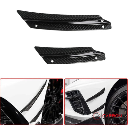 C8 Corvette Carbon Fiber Front Bumper Canards (4-Piece Set) | Aero Upgrade (2020–2027)