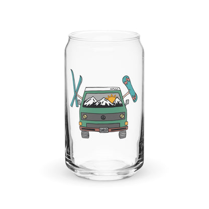 Shred Van Can-Shaped Pint Glass