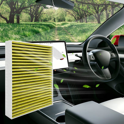 Activated Carbon Cabin Air Filter for Model 3 & Model Y | PM2.5 HEPA (2-Pack)