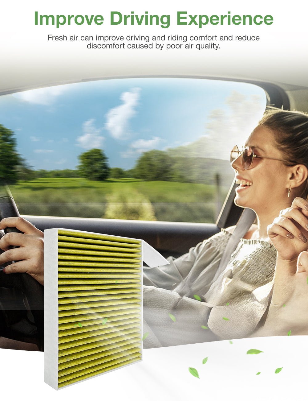 Activated Carbon Cabin Air Filter for Model 3 & Model Y | PM2.5 HEPA (2-Pack)