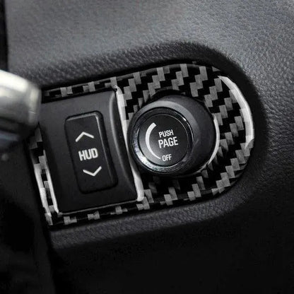 Carbon Fiber HUD Switch Panel Overlay for Chevrolet Camaro 2010-2015