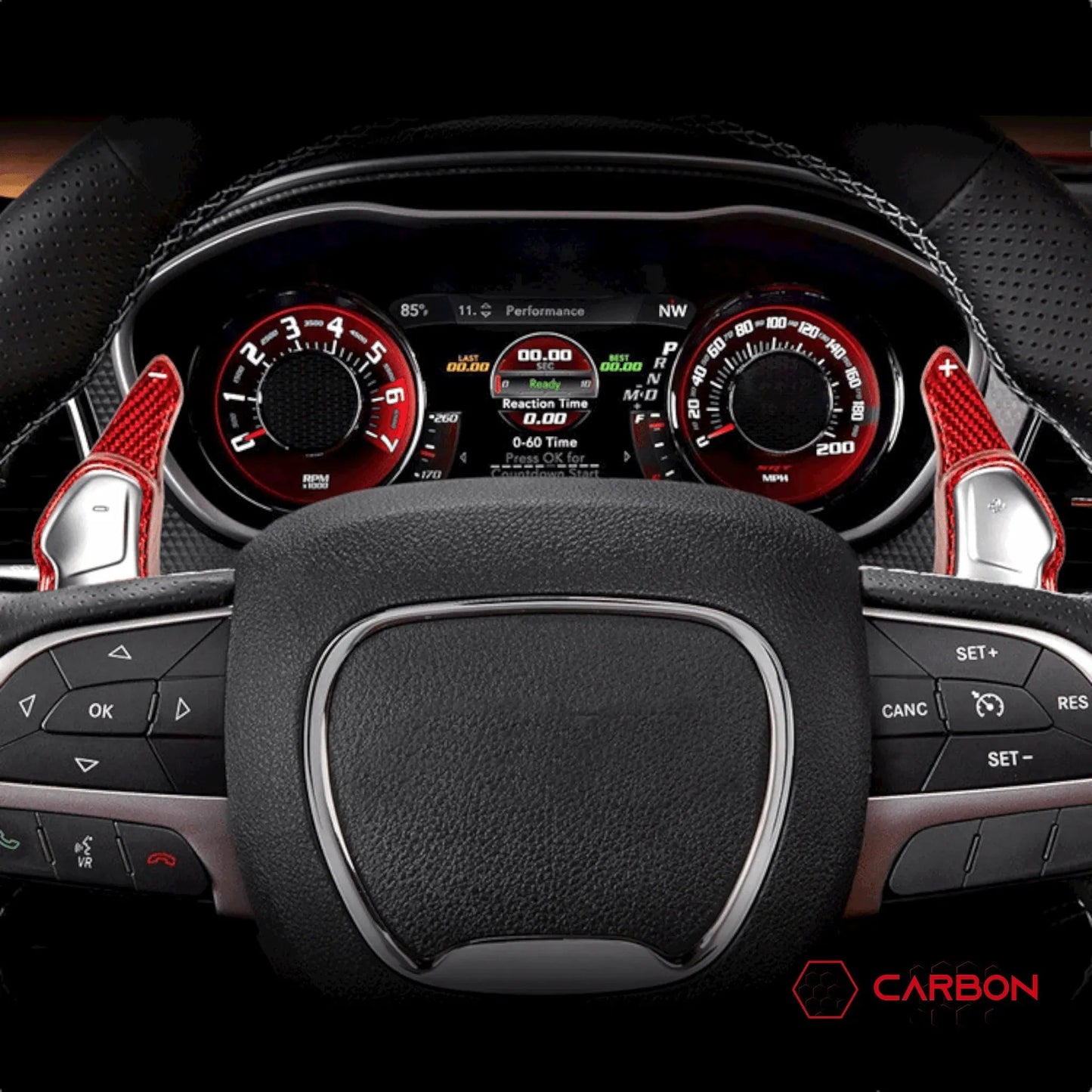Carbon Fiber Paddle Shifter Extensions for Dodge Charger Challenger | Chrysler 300 | Jeep
