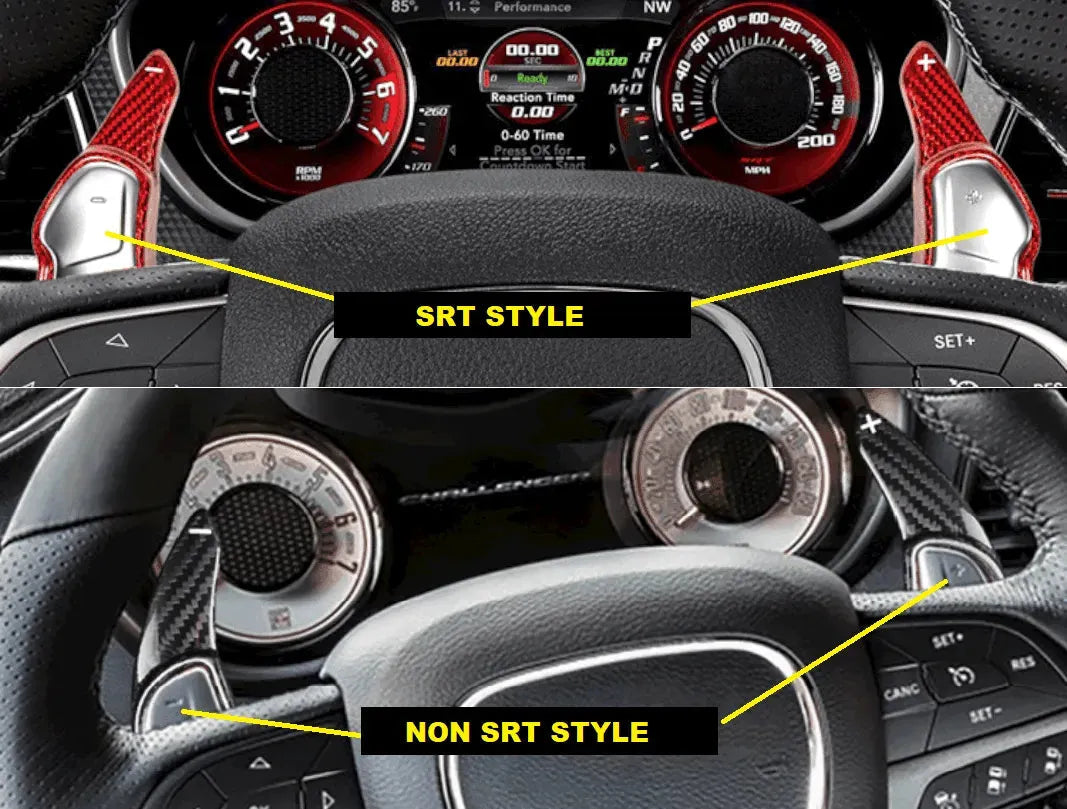 Carbon Fiber Paddle Shifter Extensions for Dodge Charger Challenger | Chrysler 300 | Jeep