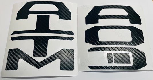 Carbon Fiber Textured Vinyl Decal Letter Inserts for 2016-2026 Tacoma Tailgate