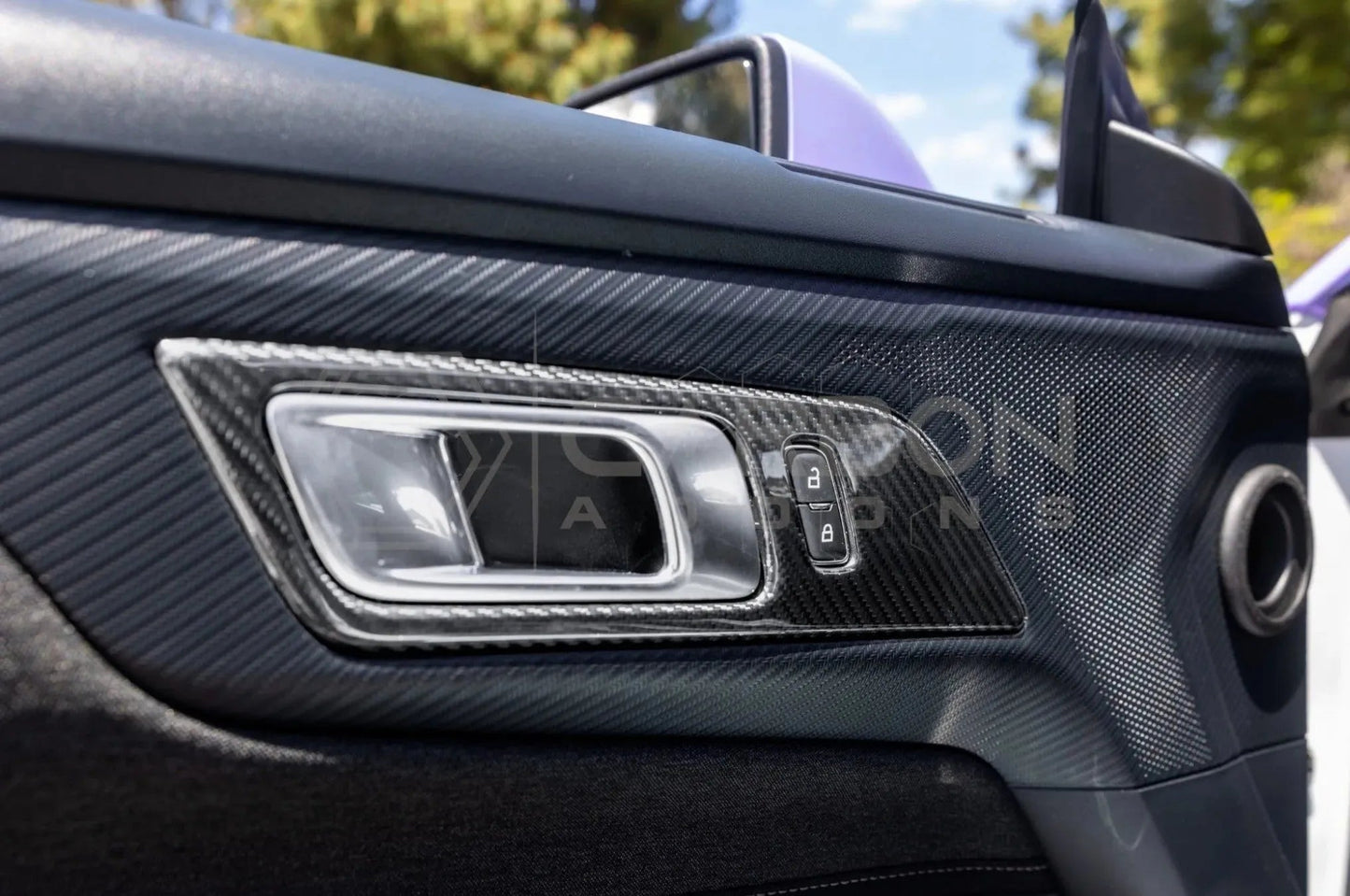 2024+ S650 Mustang Hard Carbon Fiber Door Handle Trim Cover