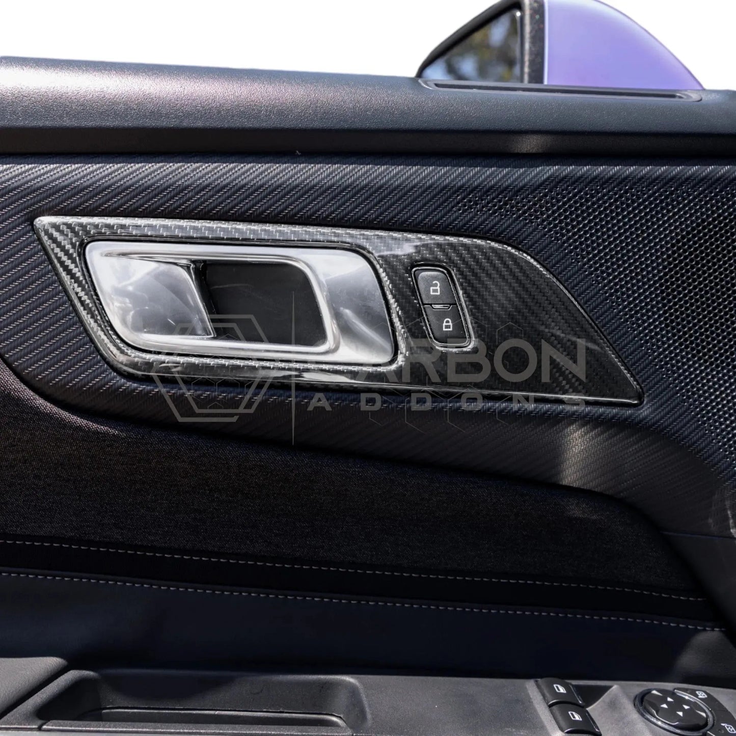2024+ S650 Mustang Hard Carbon Fiber Door Handle Trim Cover