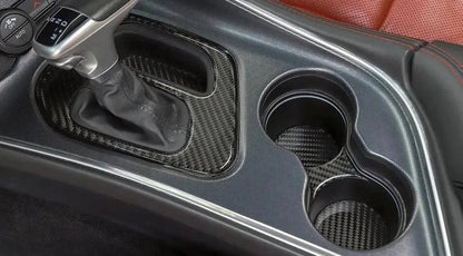 Carbonaddons Real Carbon Fiber Center Console Overlay Kit for Dodge Challenger 2015-2023