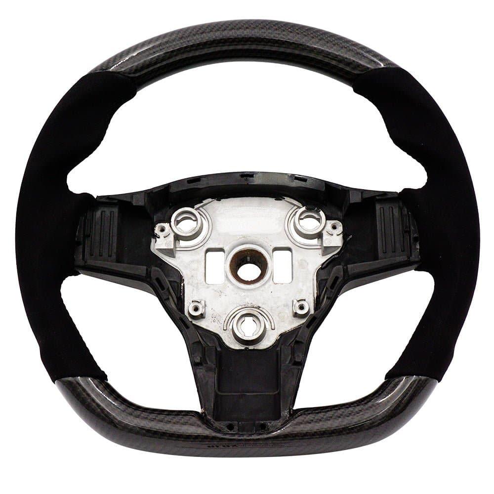 BLOX Racing Carbon/Alcantara Steering Wheel - Tesla Model 3 / Model Y