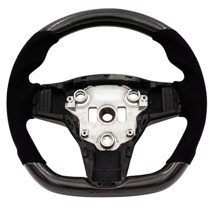 BLOX Racing Carbon/Alcantara Steering Wheel - Tesla Model 3 / Model Y
