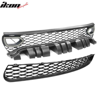 2015-2023 Dodge Charger Black Front Bumper Foglights Grille Lights PP