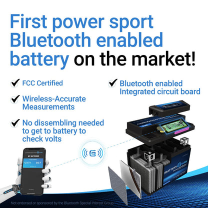 CHROME PRO BATTERY YTX20H-BS Intelligent Bluetooth Enabled Motorcycle Battery BT-M00032