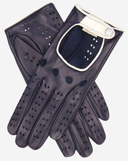 CD4134 (navy) - Women's Italian lambskin driving gloves