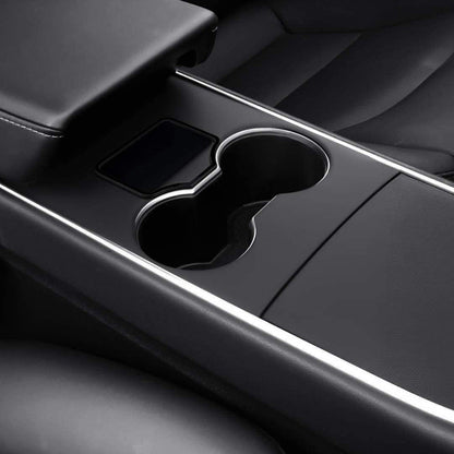 Acrylic Center Console Card Key Holder for Model 3/Y | Gloss Black | Anti-Slip