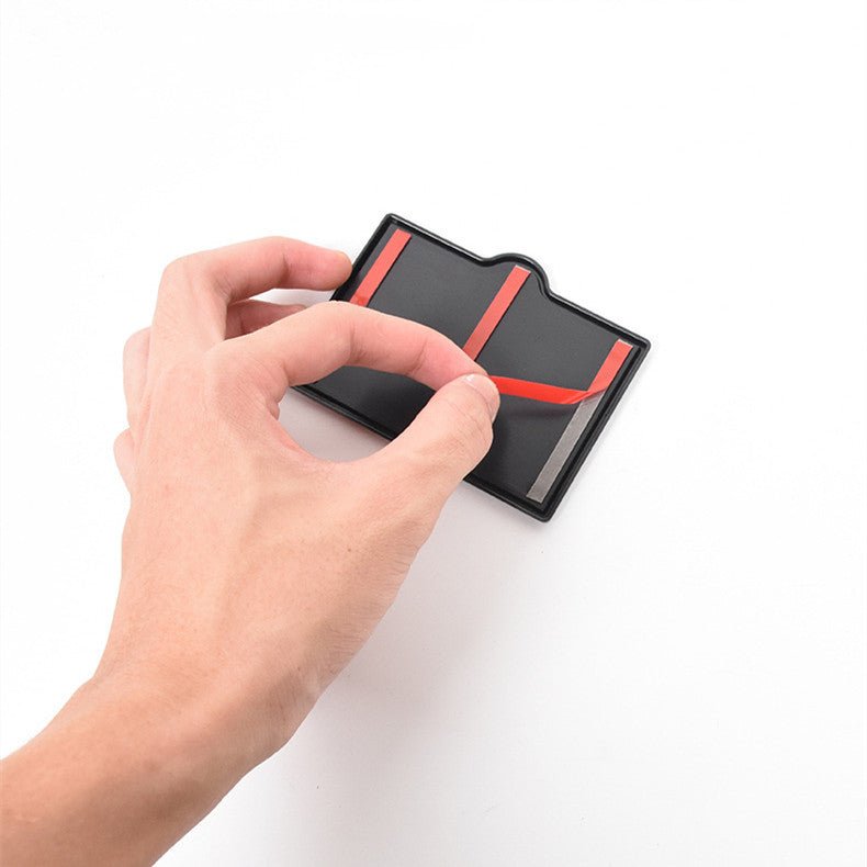 Acrylic Center Console Card Key Holder for Model 3/Y | Gloss Black | Anti-Slip