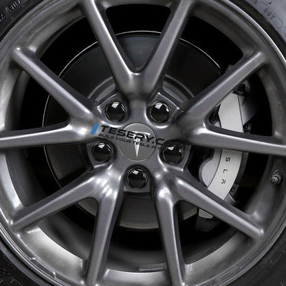 Wheel Center Cap Kit with Puller for Model 3/Y/S/X | 4 Hub Caps + 20 Lug Nut Covers