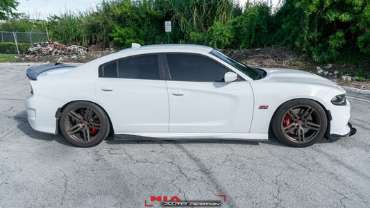 Dodge Charger Scat Pack RT hellcat NIA side Sleek Splitter Lip Body Kit 2015 2016 2017 2018 2019 ground effects