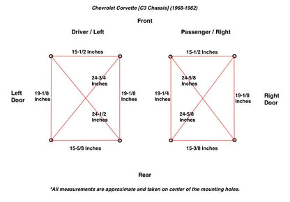 Planted Seat Bracket- Chevrolet Corvette [C3 Chassis] (1968-1982) - Passenger / Right *May not fit all C3 Chassis, see online diagram
