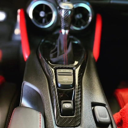 Chevy Camaro 2016-2024 Real Carbon Fiber Gear Shift Chrome Trim Delete Cover