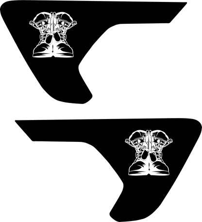 Combat boots vent decals