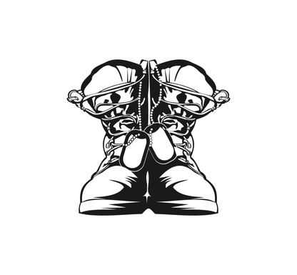 Combat Boots Hood Graphic