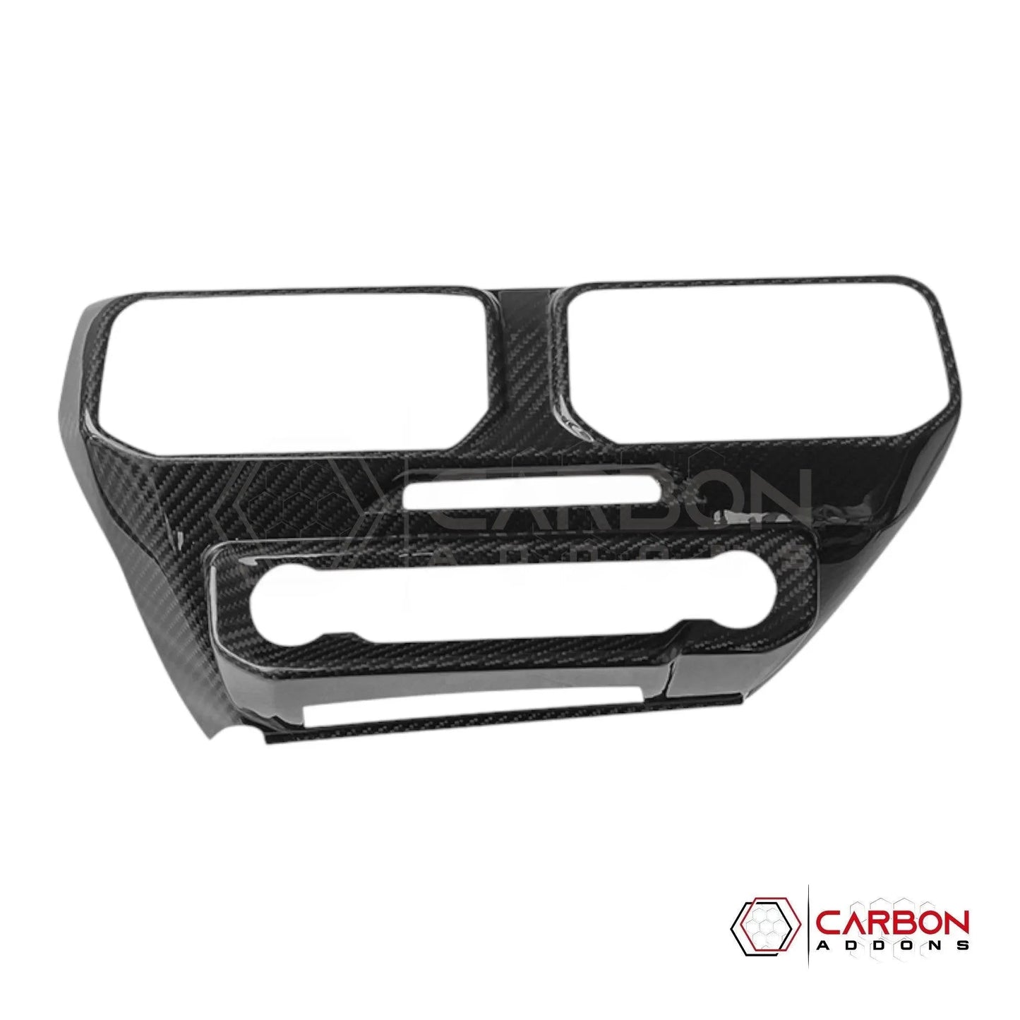 Real Carbon Fiber Center Dashboard A/C Vent Trim Cover for 2024+ Ford Mustang