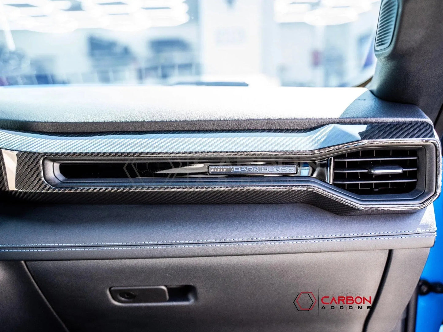 2024+ S650 Mustang Hard Carbon Fiber Passenger Side Dashboard Trim Cover