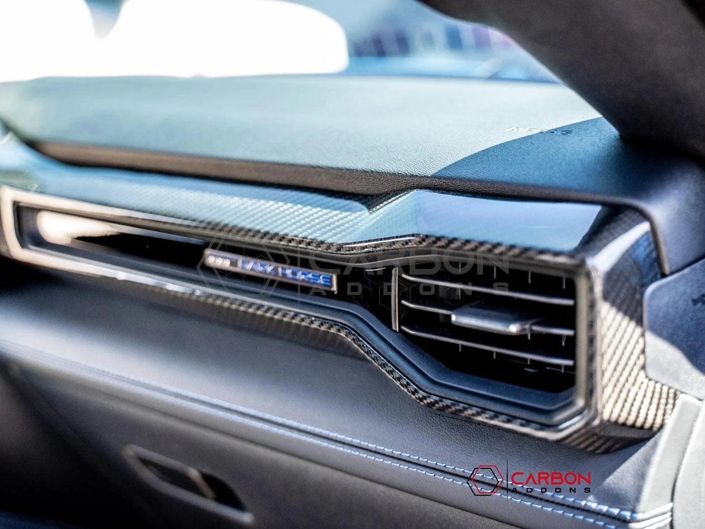 2024+ S650 Mustang Hard Carbon Fiber Passenger Side Dashboard Trim Cover