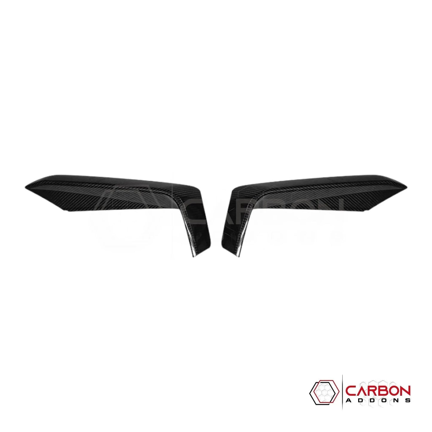 Real Carbon Fiber Front Bumper Grille Trim Covers for 2024+ Ford Mustang EcoBoost