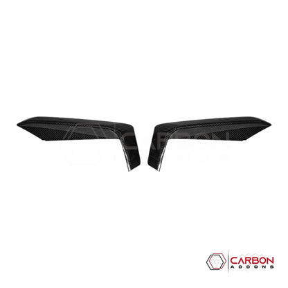 Real Carbon Fiber Front Bumper Grille Trim Covers for 2024+ Ford Mustang EcoBoost