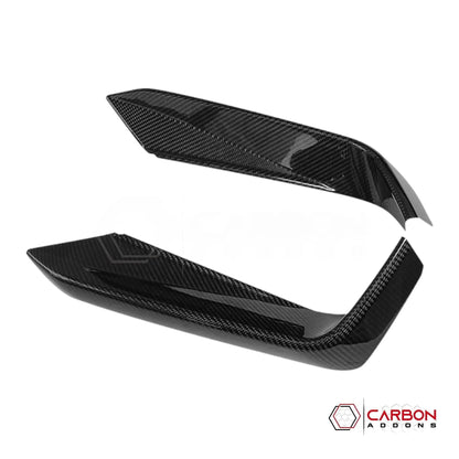 Real Carbon Fiber Front Bumper Grille Trim Covers for 2024+ Ford Mustang EcoBoost