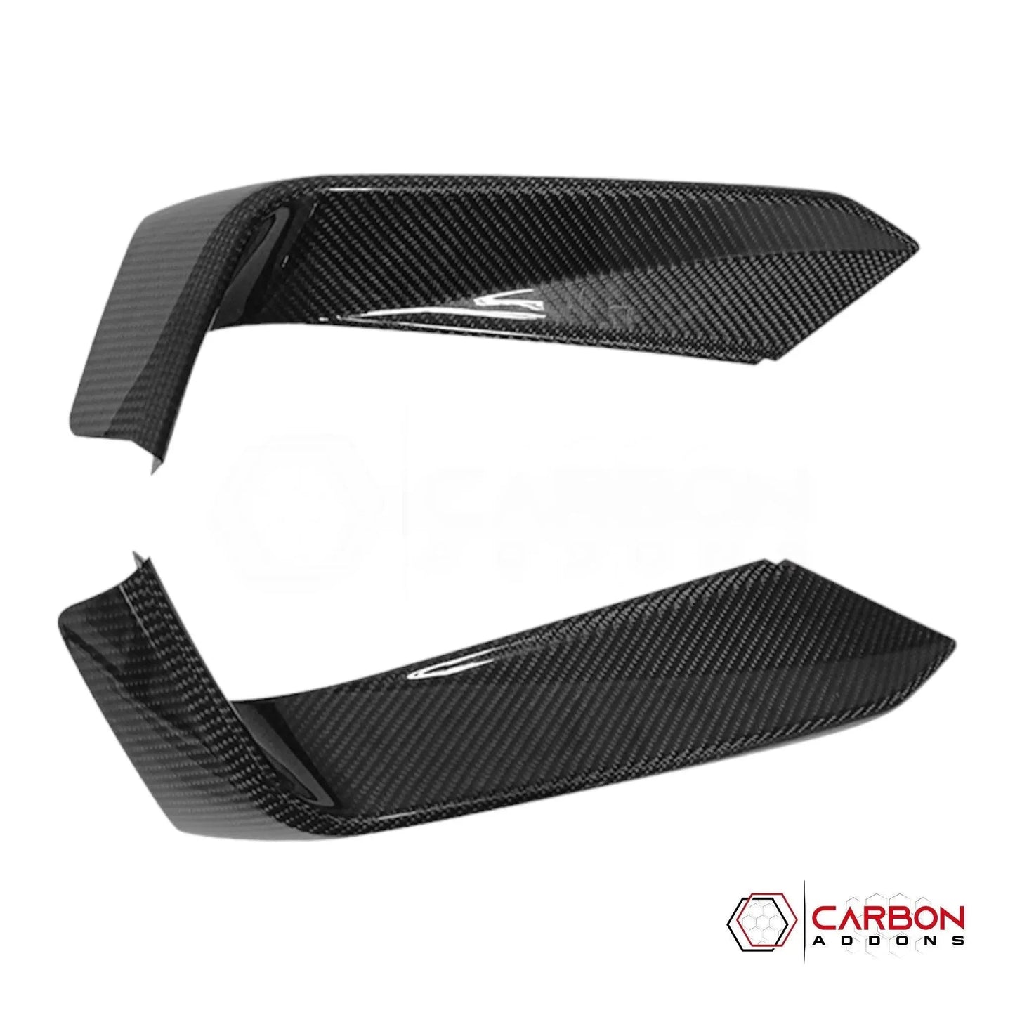 Real Carbon Fiber Front Bumper Grille Trim Covers for 2024+ Ford Mustang EcoBoost