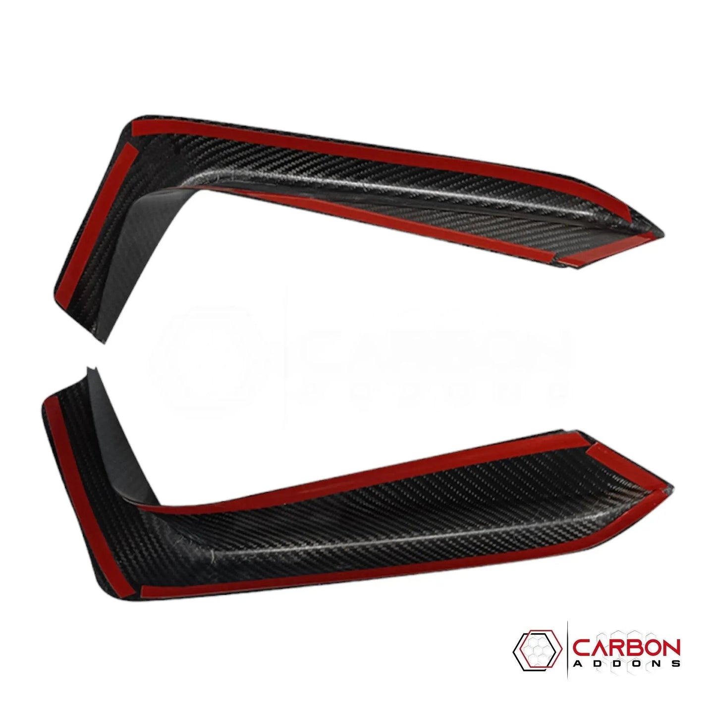 Real Carbon Fiber Front Bumper Grille Trim Covers for 2024+ Ford Mustang EcoBoost