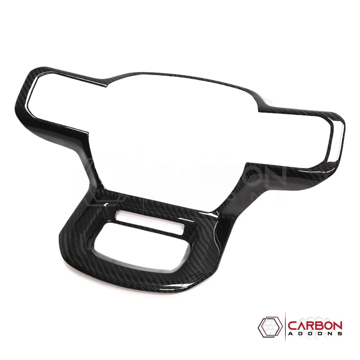 Real Carbon Fiber Steering Wheel Trim Cover for 2021+ Ford F-150