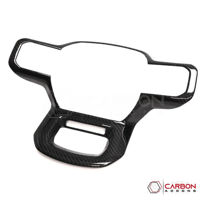 Real Carbon Fiber Steering Wheel Trim Cover for 2021+ Ford F-150