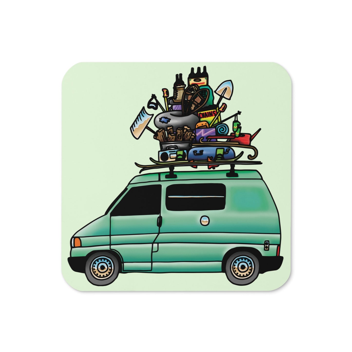 RAD Eurovan Cork-Back Coaster