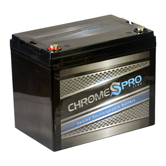 CHROME PRO BATTERY 12V 55AH Sealed Lead Acid (SLA) Battery - T6 Terminals CP-S00011