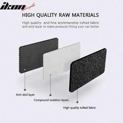 Car Floor Mat for 1994-1998 Ford Mustang Black Carpet 4PC Nylon