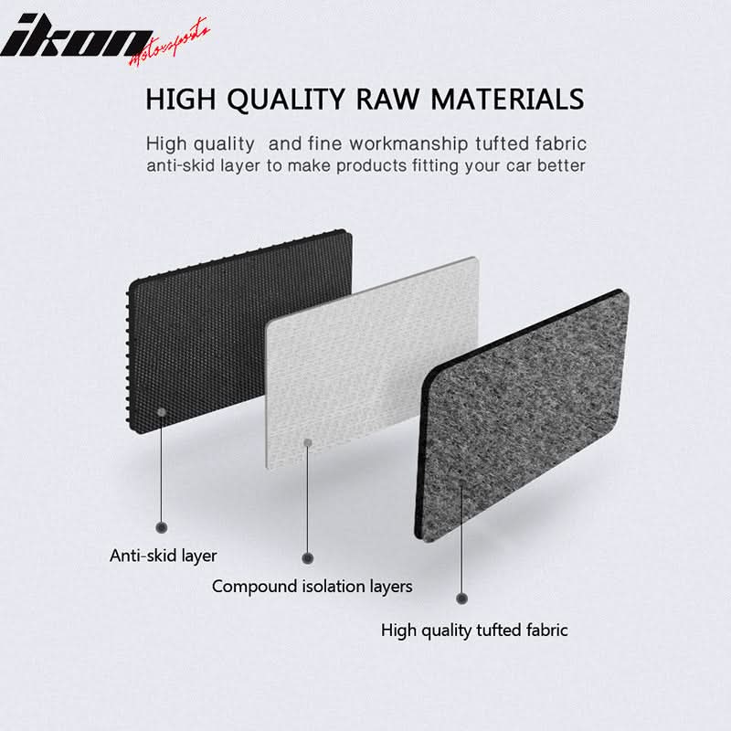 Car Floor Mat for 2008-2015 Scion xB Gray Carpet 4PC Nylon
