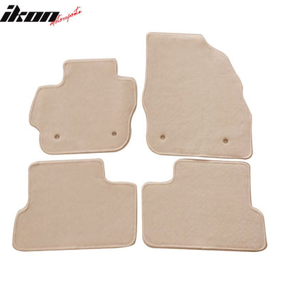 Car Floor Mat for 2010-2013 Mazda 3 Beige Carpet 4PC Nylon