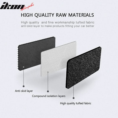 Car Floor Mat for 2001-2006 Acura MDX Black Carpet 3PC Nylon