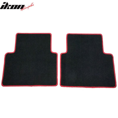 Car Floor Mat for 2016-2021 Honda Civic Black Gray Stripe 4PC Nylon