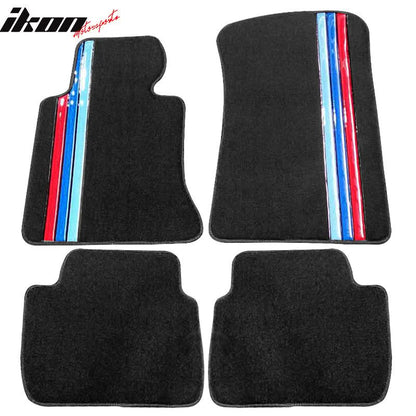 Car Floor Mat for 1998-06 BMW 3 Series E46 3 Colors Strips Nylon 4PCS