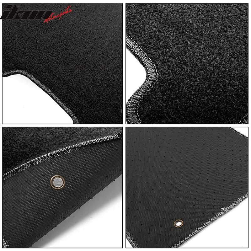 Car Floor Mat for 1998-2003 Chevrolet Malibu Black Nylon 4PC