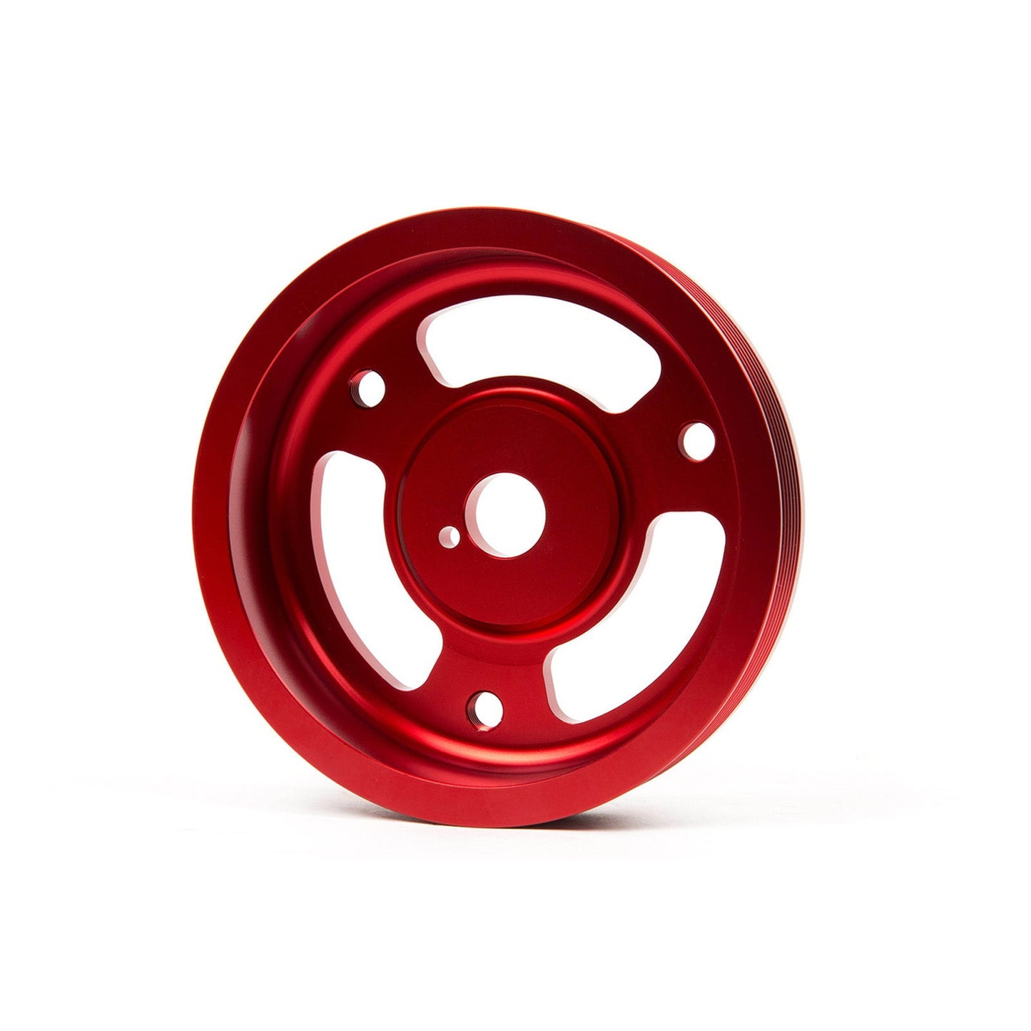 GrimmSpeed Lightweight Crank Pulley - Red - 2015-21 Subaru WRX, 2013-21 Subaru BRZ GRM095024