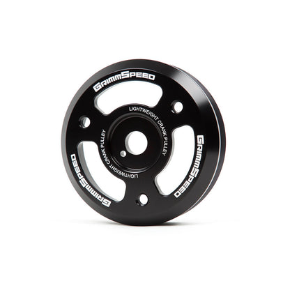 GrimmSpeed Lightweight Crank Pulley - Black - 2015-21 Subaru WRX, 2013-21 Subaru BRZ GRM095023