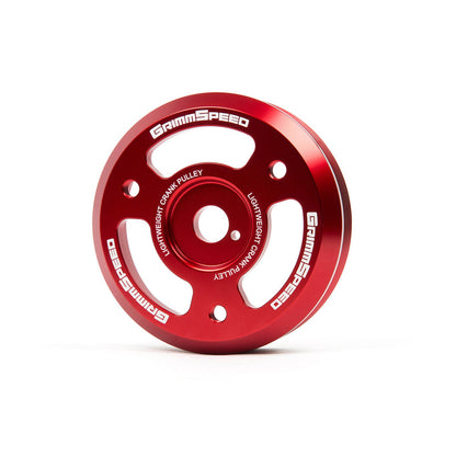 GrimmSpeed Lightweight Crank Pulley - Red - 2015-21 Subaru WRX, 2013-21 Subaru BRZ GRM095024