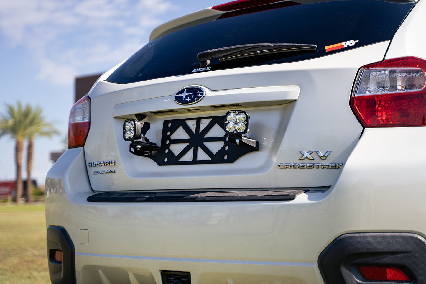 Crosstrek License Plate Mount with Pod Lights