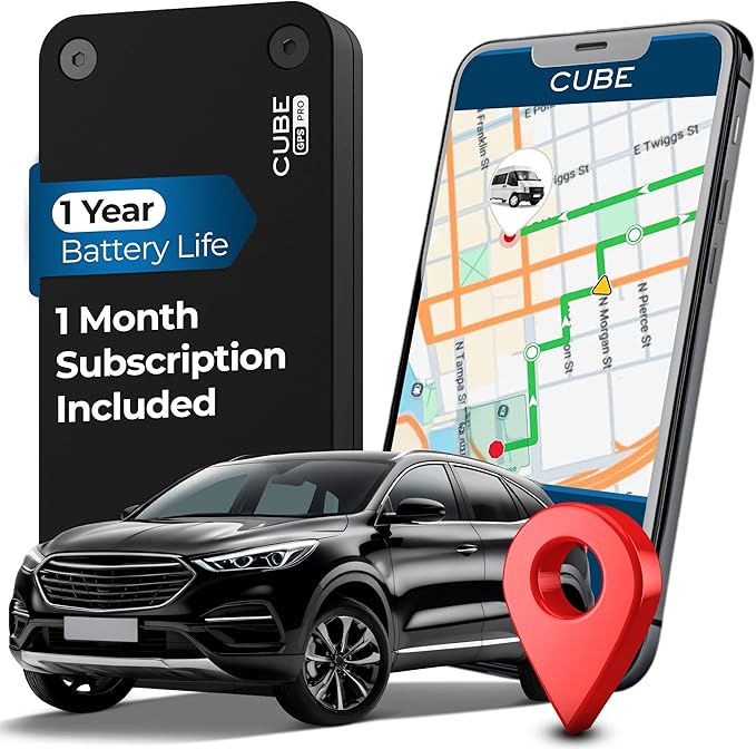 Cube GPS PRO Tracker: Magnetic GPS Tracker | 1 Year Battery Life | 4G LTE | Real-Time Tracking